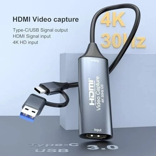 VIDEO CAPTURE HDMI TO USB-C USB3.0 4K 30Hz