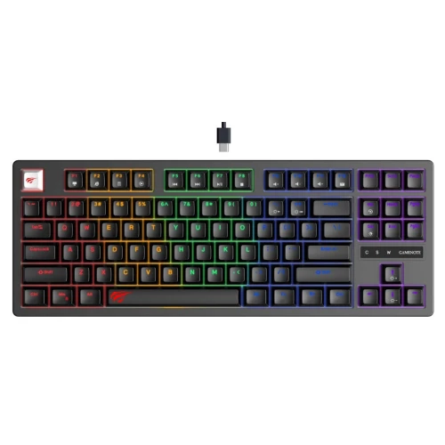 CLAVIER HAVIT GAMENOTE KB892L RGB BLEU SWITCH