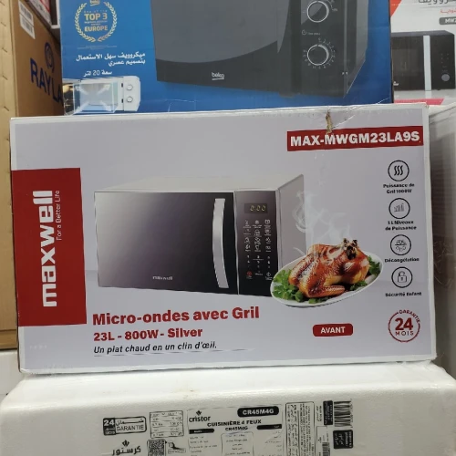 Micro-ondes avec Gril23L - 800W - Silver Un plat chaud en un clin d'œil. Puissance de Gril 1000W