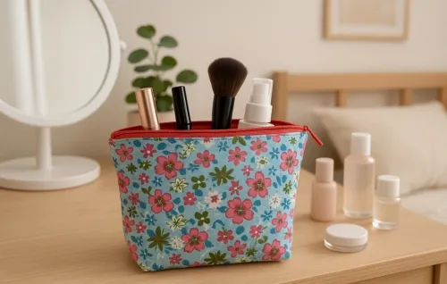 TROUSSE FEMMES EN PVC ENDUIT / حقيبة نسائية من البولي فينيل