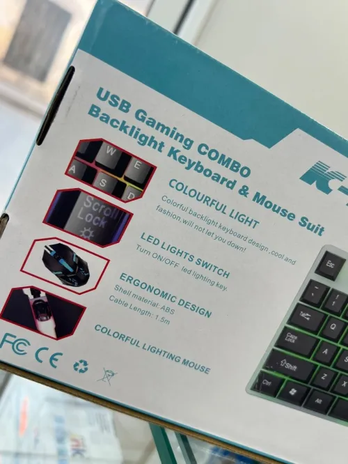 CLAVIER ET SOURIS USB RGB GAMING K-518