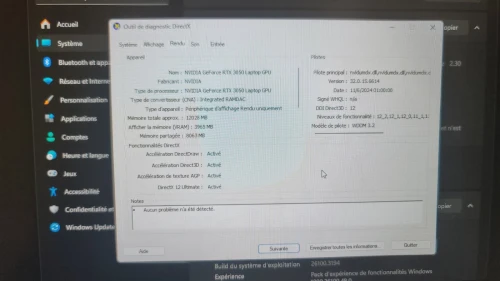 DELL VOSTRO 11800H NVDIA 3050 16GO RAM 512Gb
