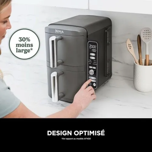 BONNE AFFAIRE !! NINJA AIRFRYER DOUBLE STACK XL CAPACITE 9,5L VERTICALE A 2 TIROIRS POUR UN PRIX EXCEPTIONNEL DE 65000 DA.