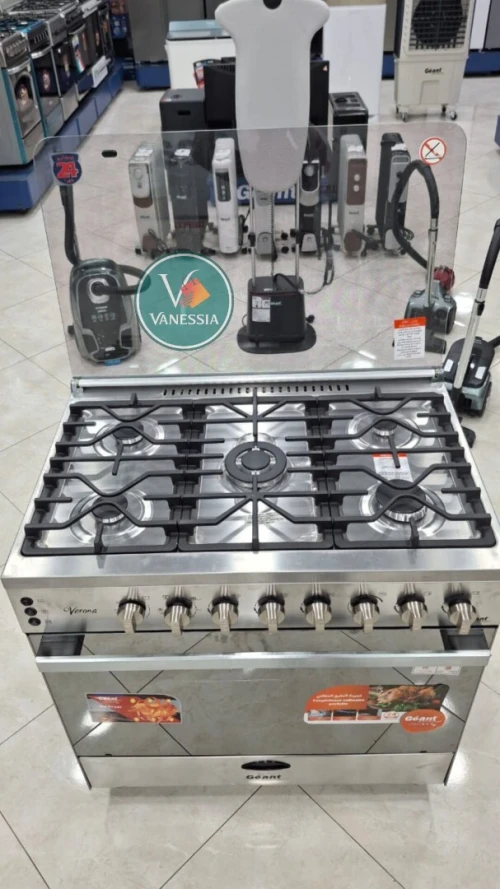Cuisinière 5 feux marque géant verona inox