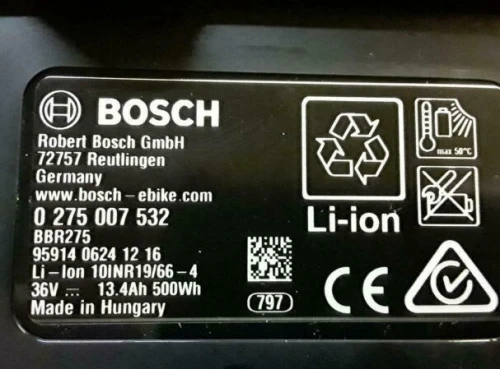 Batterie Power Pack 500 Bosch porte bagage en gris ou noir