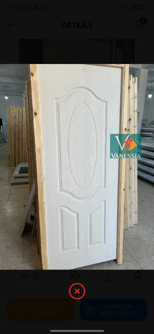 Portes chambre hdf en bois rouge
