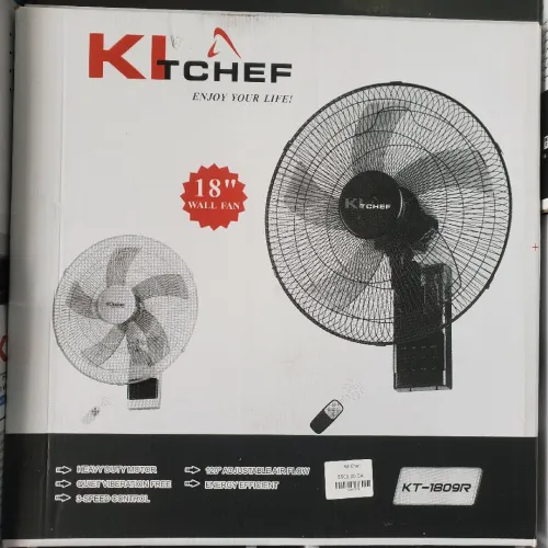 مروحة حائط عملاقة Kitchef 18" بالريموت كونترول الأصلية