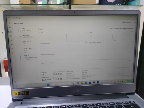 Acer swift 3 ryzen 3 3200u 8gb ssd128+hdd500