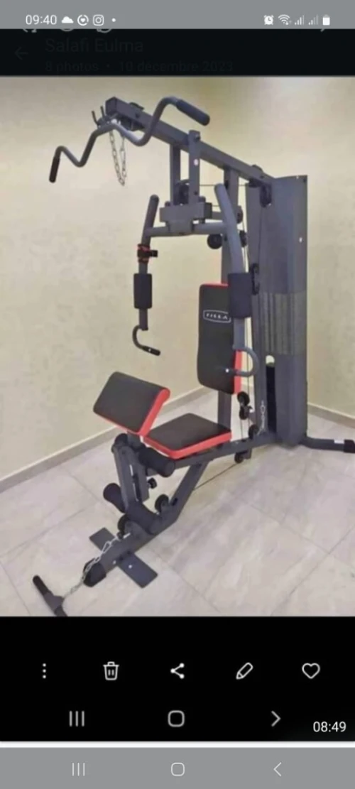 Presse de musculation + tapis roulant + baby foot + table de ping-pong neuf