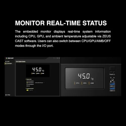 BOITIER ATX GAMDIAS ATLAS E1 BLACK 3 FANS ARGB