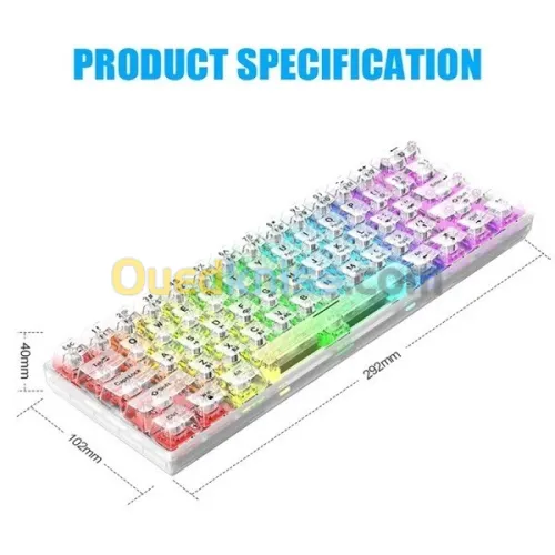 CLAVIER MAGMA FIORA F61CT WHITE SWITCH BLUETOOTH 2.4G WIRELESS