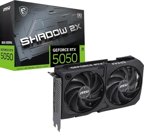 CARTE GRAPHIQUE MSI GeForce RTX 5050 8G SHADOW 2X OC DLSS4