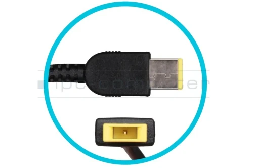 CHARGEUR LENOVO ORIGINAL 20V 90W 4.5A USB FICHE JAUNE