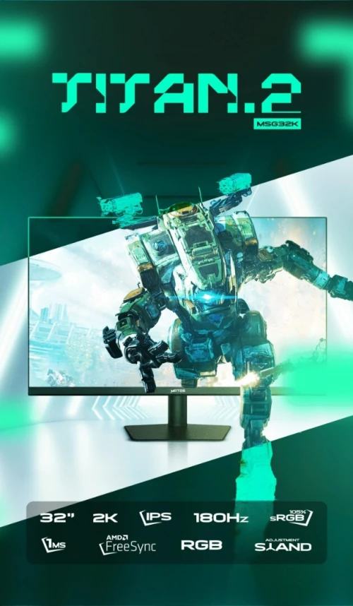 MONITEUR MATOS TITAN2 32" 2K IPS 180HZ 1MS RGB AJUSTABLE STAND
