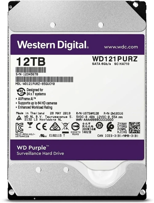 DISQUE DUR WD 12TB WD121PURZ-85BXPY0 SATA3 3.5 PURPLE