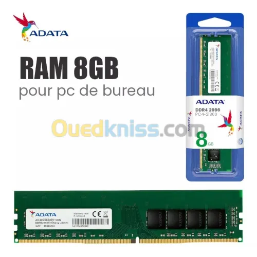 MEMOIRE ADATA 8G DDR4 2666 PC4-21300 U