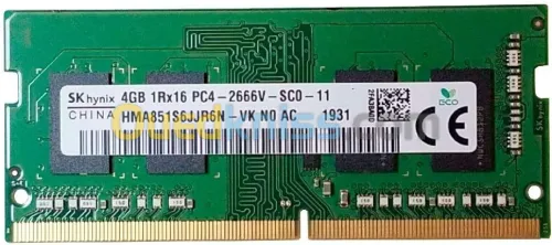 MEMOIRE DDR4 SK HYNIX 4G 2666 SODIMM POUR LAPTOP