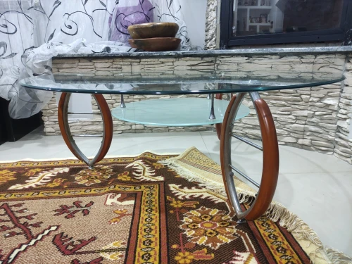 Table basse ronde en verre 