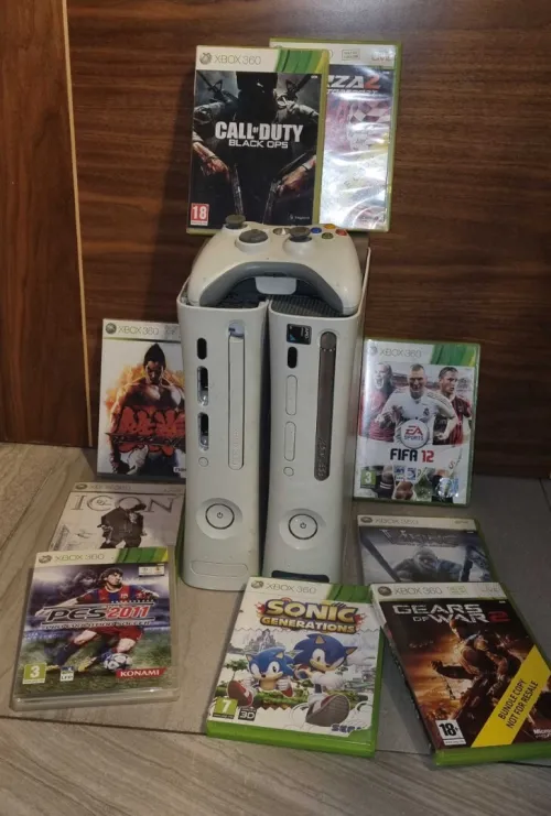 PACK 2 xbox cables et manette avec 15 JEUX