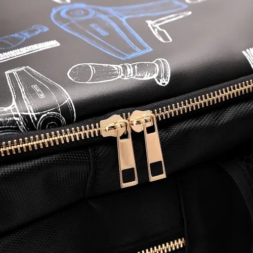  Trousse de coiffeur professionnel avec support pour produits de toilette et accessoires  