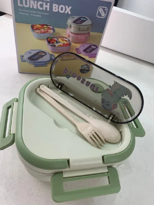 Boîte à lunch pour enfants en acier inoxydable de 1000 ml avec 3 compartiments        