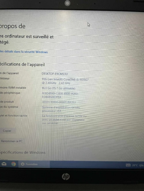 PC HP I5 11EME 