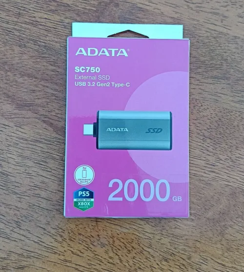 Disque Dur Externe ADATA SC750 SSD 2000Go Avec USB 3.2 GEN.2 TYPE-C