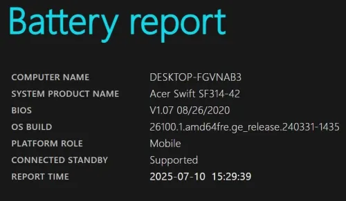 Acer Swift 3 AMD Ryzen 7 4700U