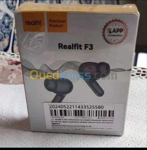 Realfit  F3 Etanche  sous blister Kitman Bluetooth 5.3 +ANC ET APPLICATION 