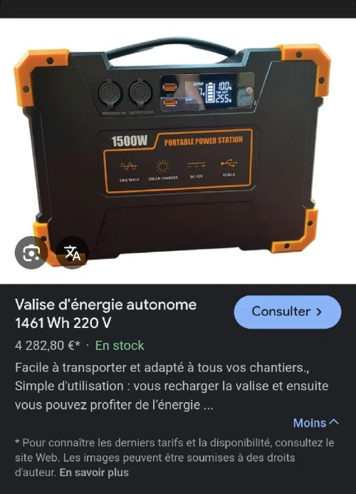 Station denergie autonome portable