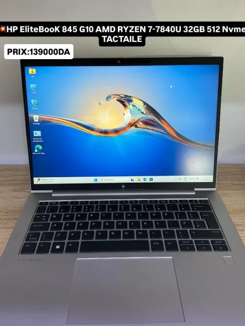 HP ELITBOOK 845 G10AMD RYZEN 7-7840U 32GB 512 Nvme ECRAN  TACTAILE