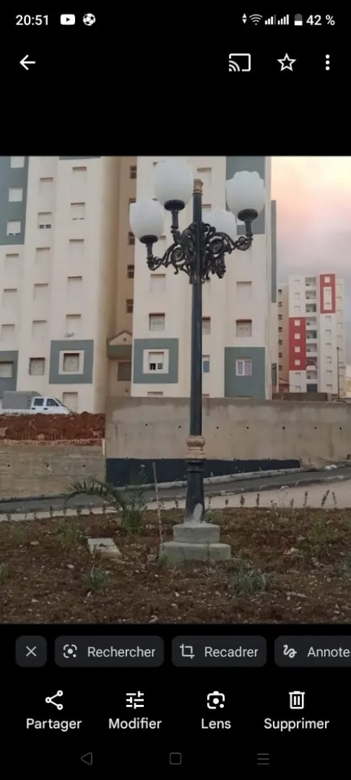 Candélabres d'éclairage public 