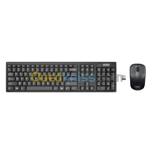 Ensemble Clavier + Souris Sans Fil LENOVO 100 AZERTY FRANÇAIS - Noir