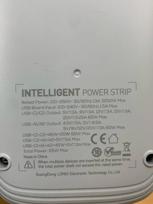 Multiprises LDNIO SE3436 (03Prises Euro + 02USB 65w+ 02 TYPE C 65w) SIYOTEAM