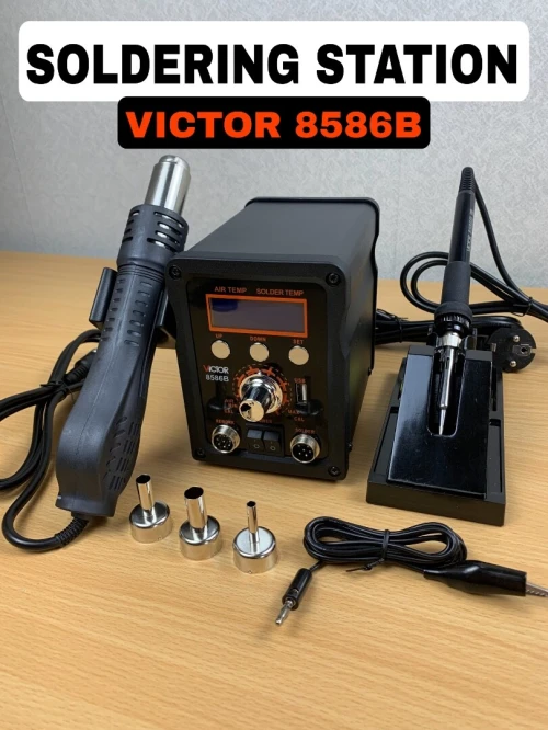 Station de Soudage / Soldering Station VICTOR 8586B  (Air chaud + Fer a souder)