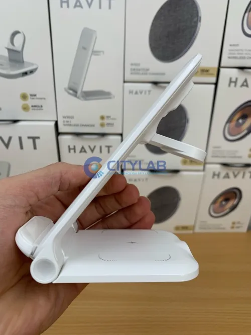 Chargeur HAVIT W3021 WIRELESS 3in1 15W STAND 9v 2a / 12v 1.5 sortie ecouteurs 3w 
