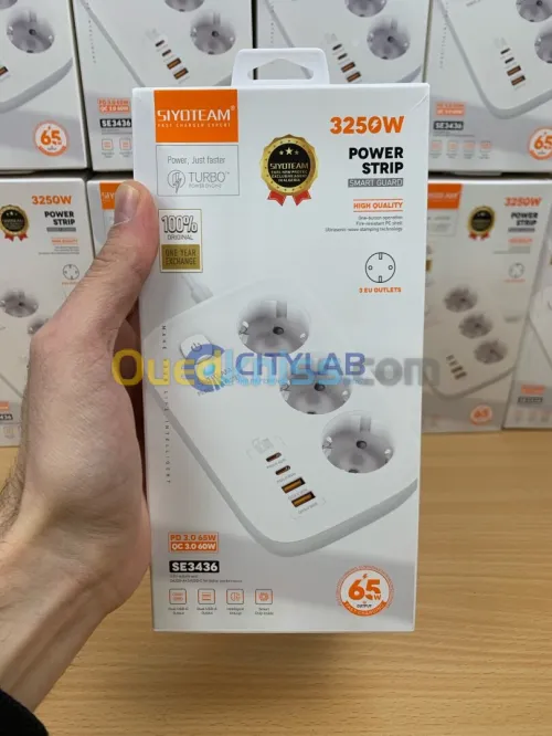 Multiprises LDNIO SE3436 (03Prises Euro + 02USB 65w+ 02 TYPE C 65w) SIYOTEAM