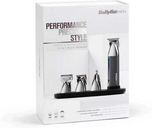 BaByliss tondeuse multi-usages 15 en 1 Super-X Metal Series Sans Fil MT996E