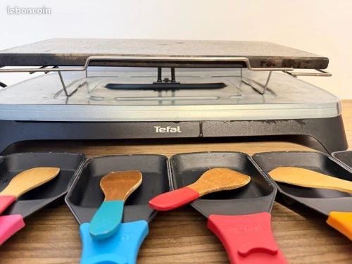 raclette/grill Tefal Pierrade 2en1, 8 Personnes Multicolore PR303812-1100 W-Pierre de cuisson amovible