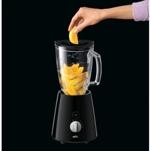 Blender en verre Braun JB3060 , 800 W, 1.75 liters, Blanc/NOIR خلاط زجاجي