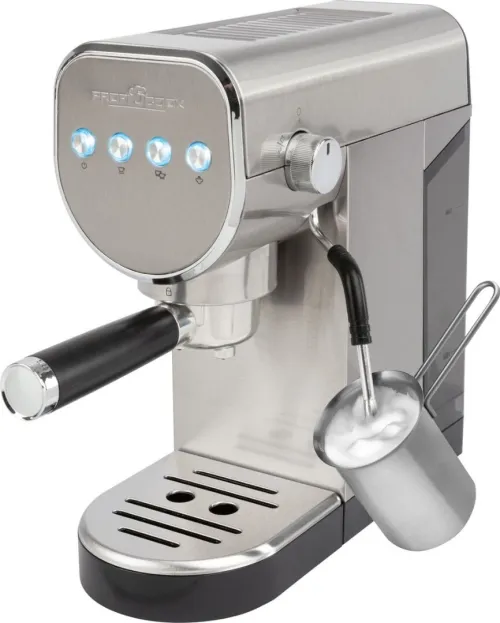 PROFICOOK Machine à café 2EN1: bras et capsules - 20 bars - inox - buse vapeur - pc es 1265