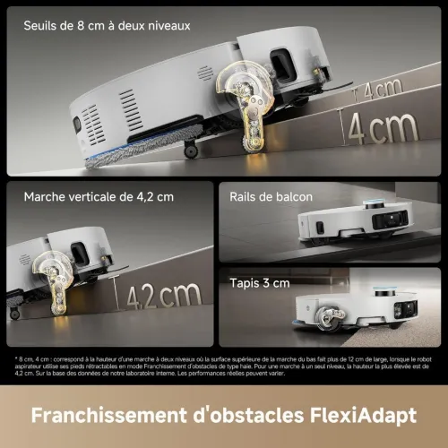 Dreame Matrix10 Ultra Robot Aspirateur, Multi-Serpillière 30 000 Pa,100% Démêlage, 240+ Obstacles