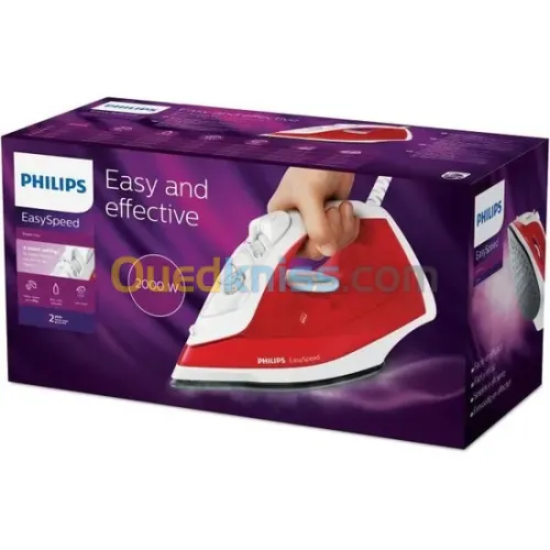 Fer vapeur 2000W PHILIPS EasySpeed GC1742/40- ROUGE ou bleu
