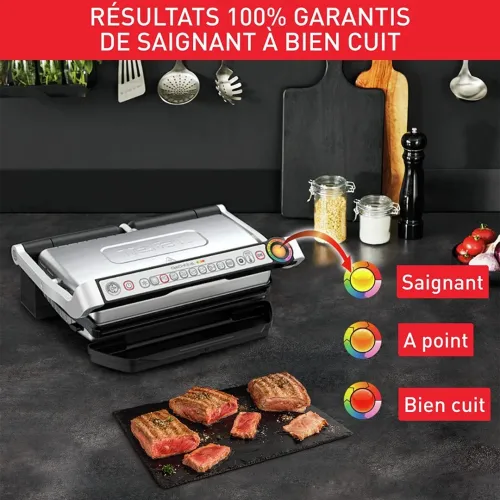Grill viande Patineuse Tefal Optigrill+ XL ,Cuisson automatique, 9 programmes GC724D12