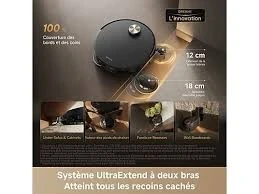 Aspirateur robot Laveur Dreame X60 Pro Ultra Complete - 42 000 Pa - extension jusqu'à 18 cm- 3h autonomie