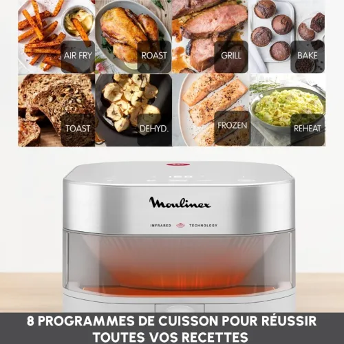 Moulinex 7L, Air fryer, Technologie infrarouge Exclusive , plus rapide, Grande capacité, EZ831GF0,