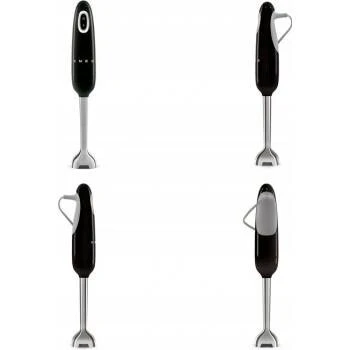  BRAS Mixeur Smeg ,Fonction Turbo et Système de Coupe Flowblend, Puissance 700W,Noir - HBF11BLEU