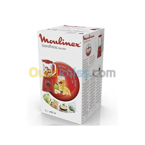 moulinex Blendforce Blender Capacité 1,25 litre - 600 Watts - LM420510 ROUGE-2 vitesses