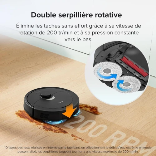 ROBOROCK Qrevo Robot Aspirateur Laveur avec Station-5500 Pa-Autonomie180min-Fonctions automatiques
