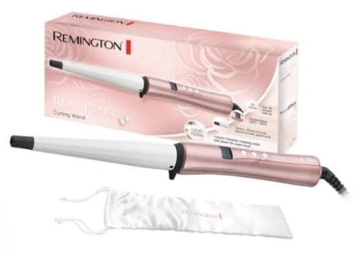 Remington Ci9525 Fer à boucler Conique Céramique Rose Luxe, Boucles Serrées ou Volumineuses